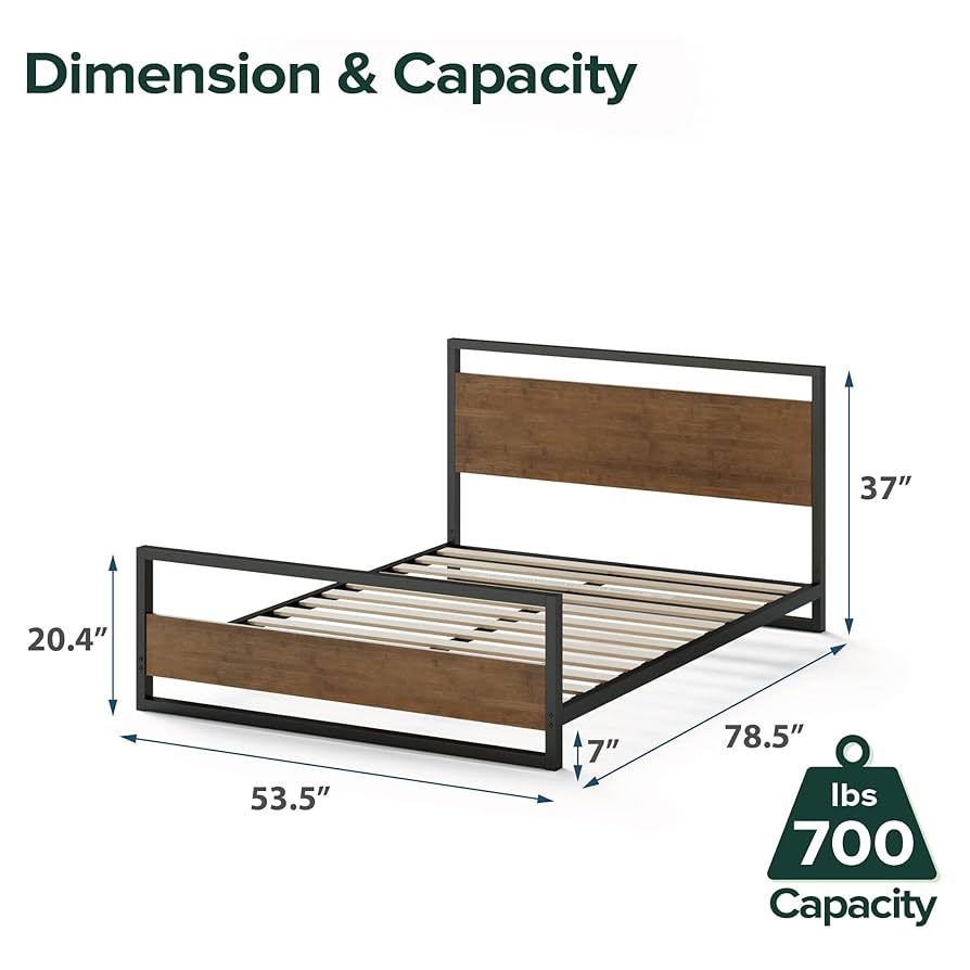 ☆Suelyn☆ Amazon.com: ZINUS Suzanne Bamboo and Metal Platform Bed